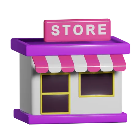 Shopping Store  3D Illustration