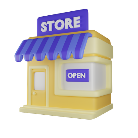 Shopping Store 3D Illustration
