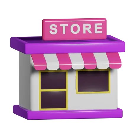 Store Online Shopping 3 D Icon 3D Illustration
