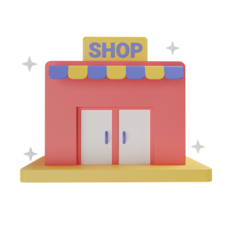 Shopping Store 3D Illustration