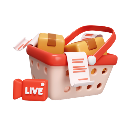 Shopping Stream  3D Icon