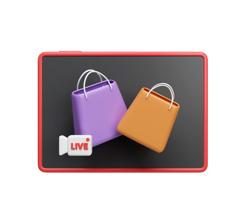 Shopping Stream  3D Icon