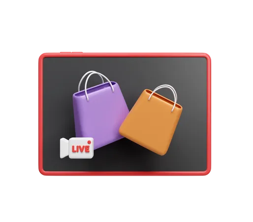 Shopping Stream  3D Icon