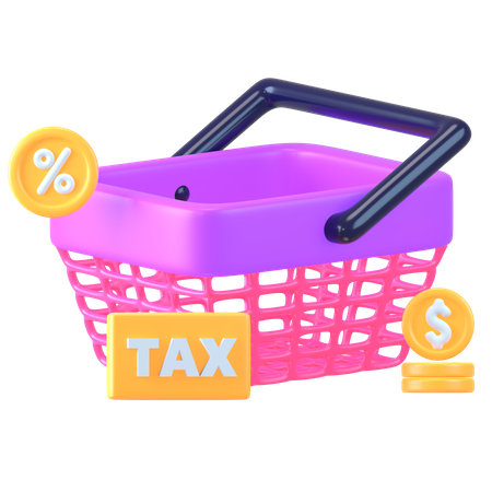 Shopping Tax  3D Icon