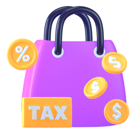 Shopping Tax  3D Icon