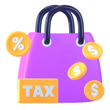 Shopping Tax  3D Icon