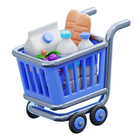 SHOPPING TROLLEY  3D Icon