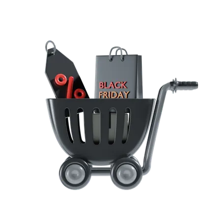 Trolley Shop 3 D Icon 3D Illustration