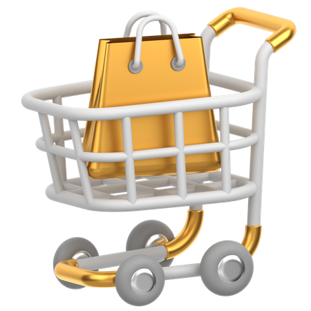 Shopping Trolley  3D Icon