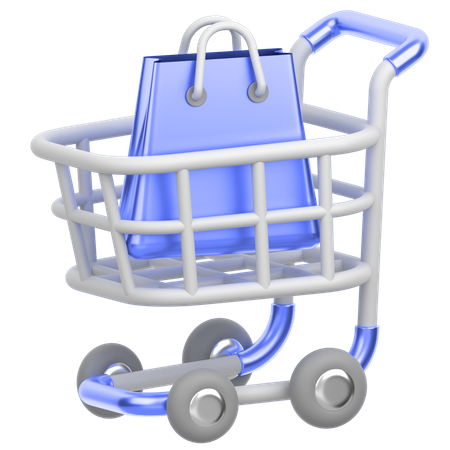 Shopping Trolley  3D Icon