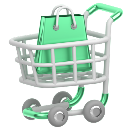 Shopping Trolley  3D Icon