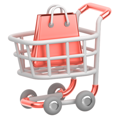 Shopping Trolley  3D Icon