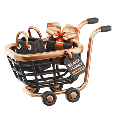 Shopping trolley  3D Icon