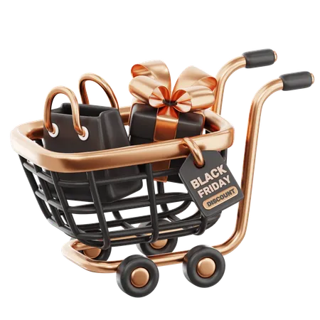 Shopping trolley  3D Icon