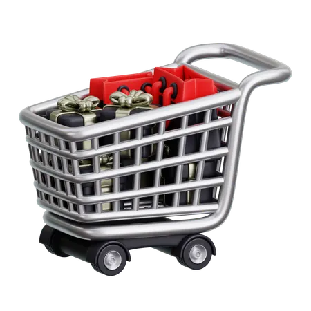 Shopping Trolley  3D Icon