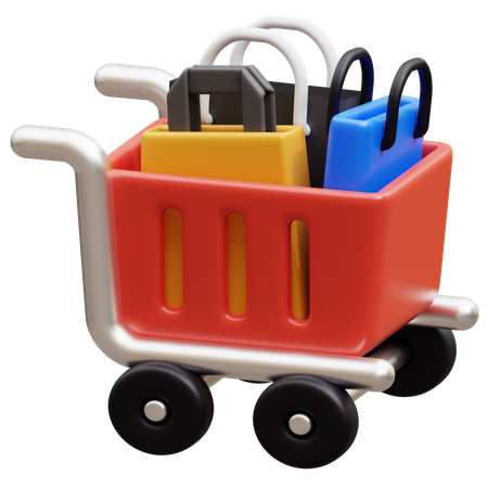 Shopping Trolley  3D Icon