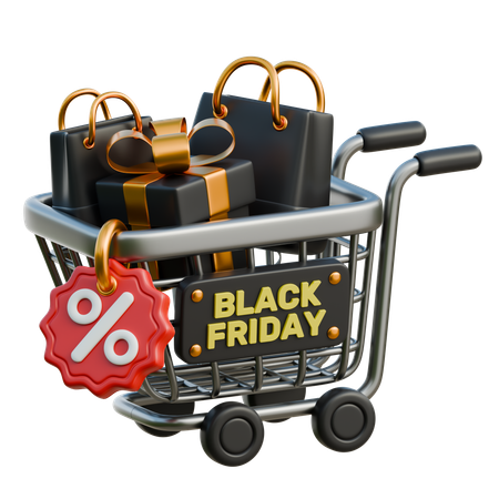 Shopping trolley  3D Icon