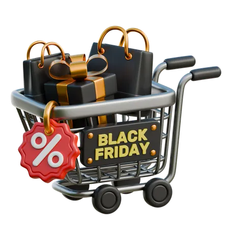 Shopping trolley  3D Icon