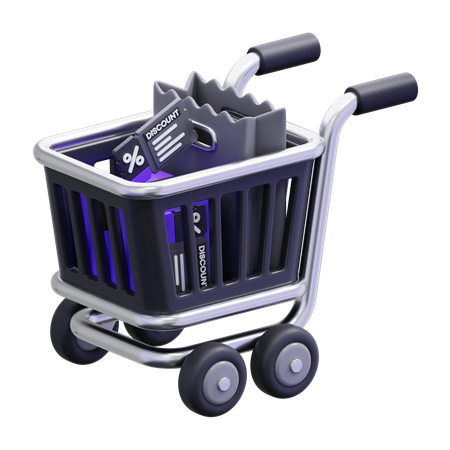 Shopping Trolley  3D Icon