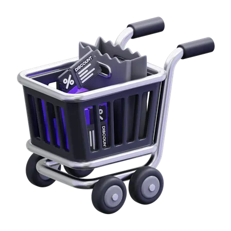 Shopping Trolley  3D Icon