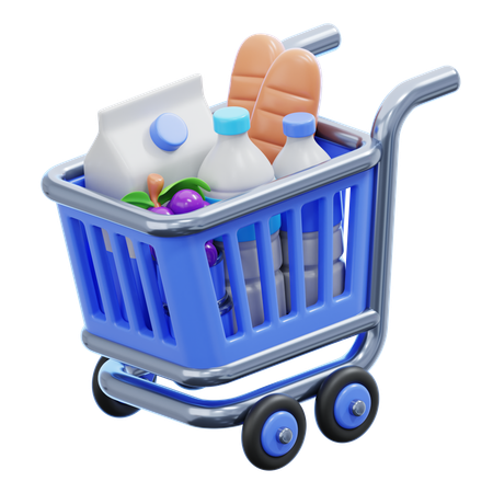 SHOPPING TROLLEY  3D Icon