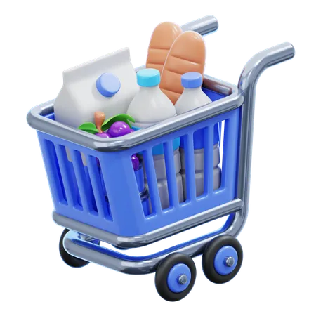 SHOPPING TROLLEY  3D Icon