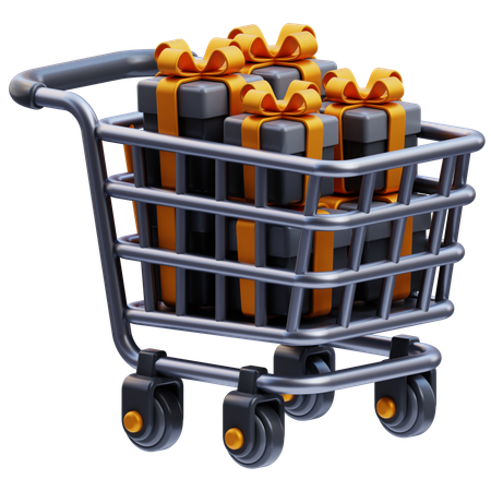 Shopping Trolley  3D Icon