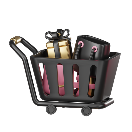 Shopping Trolley  3D Icon