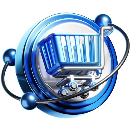 Shopping Trolley  3D Icon