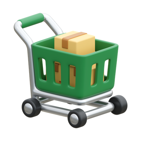 Shopping Trolley  3D Icon