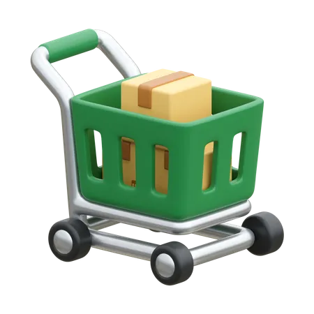 Shopping Trolley  3D Icon