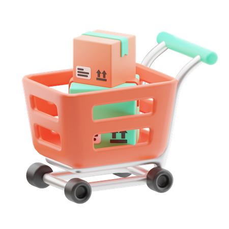 Shopping Trolley  3D Icon