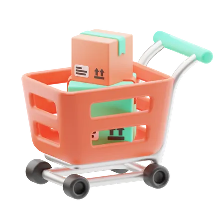 Shopping Trolley  3D Icon