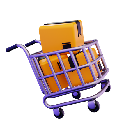 Shopping Trolley  3D Icon