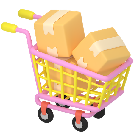 Shopping Trolley  3D Icon