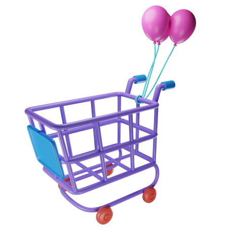 Shopping Trolley  3D Icon