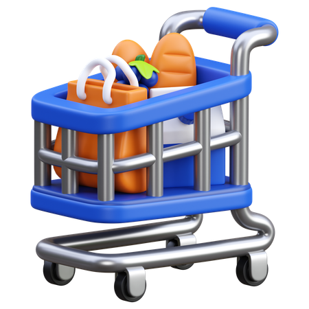 Shopping Trolley  3D Icon