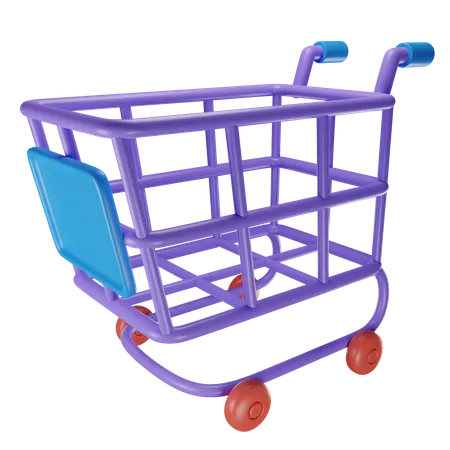 Shopping Trolley  3D Icon