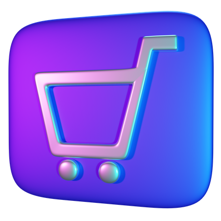 Shopping Trolley  3D Icon