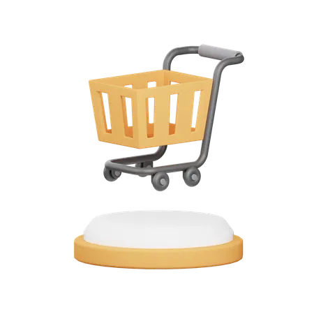 Shopping Trolley  3D Icon