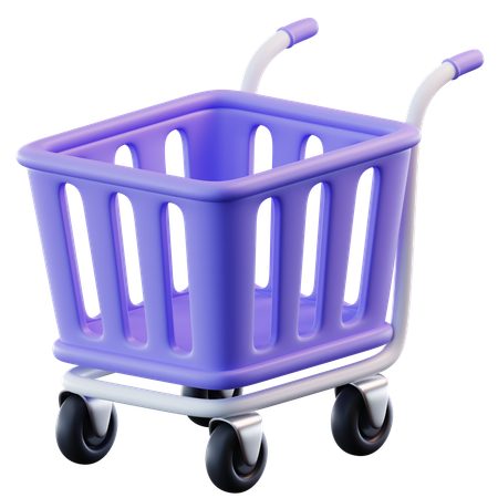 Shopping Trolley  3D Icon