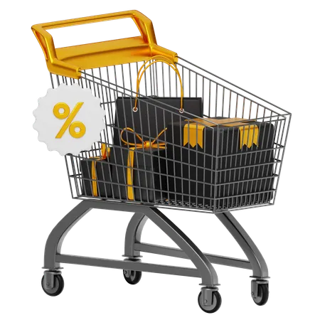 Shopping Trolley  3D Icon