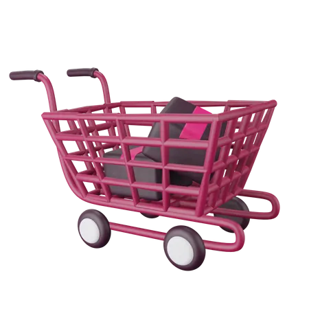 Shopping Trolley  3D Illustration