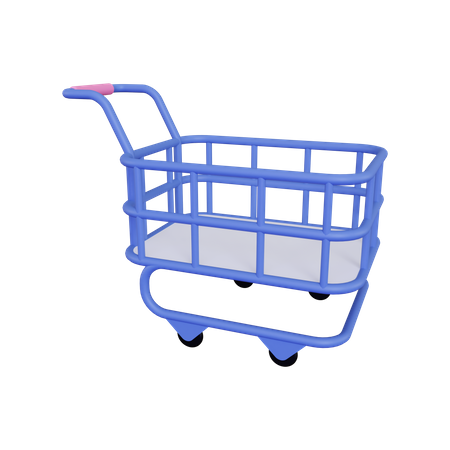 Shopping Trolley  3D Illustration