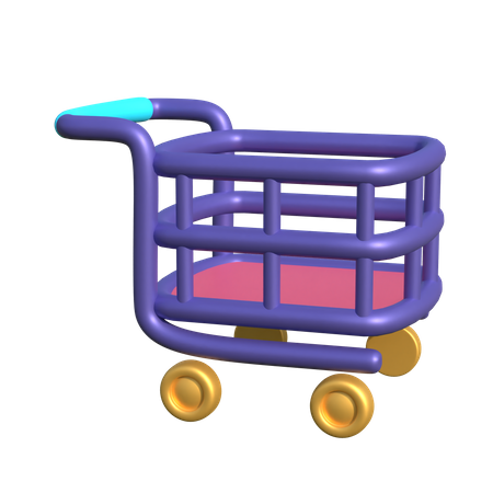 Shopping Trolley  3D Illustration