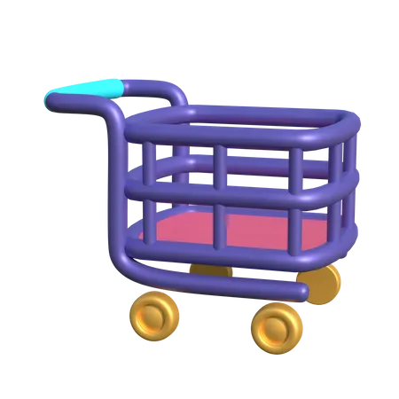 Shopping Trolley  3D Illustration