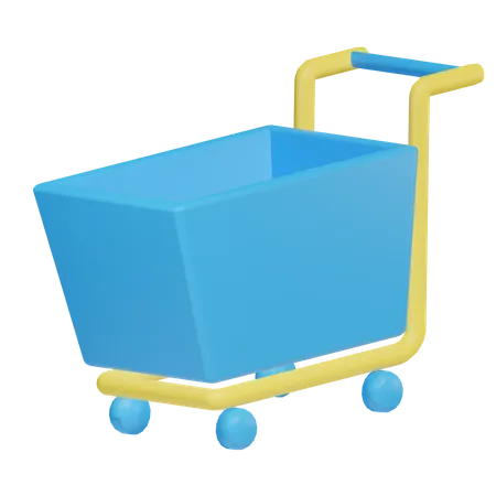 Shopping Trolley  3D Illustration