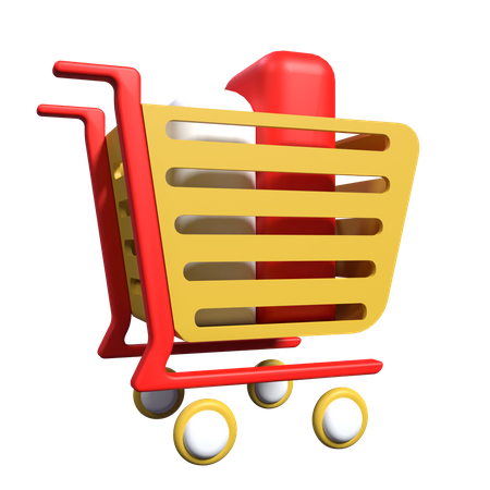 Shopping Trolley  3D Illustration