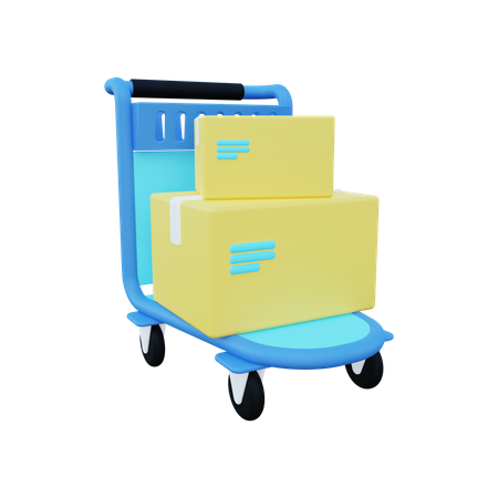 Shopping Trolley  3D Illustration