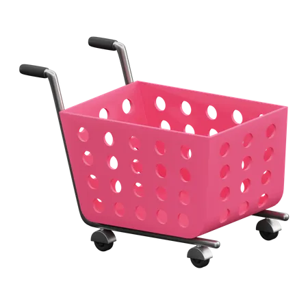 Shopping Trolley 3D Illustration
